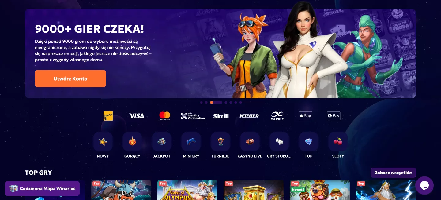 Baner promocyjny z turniejem na automatach